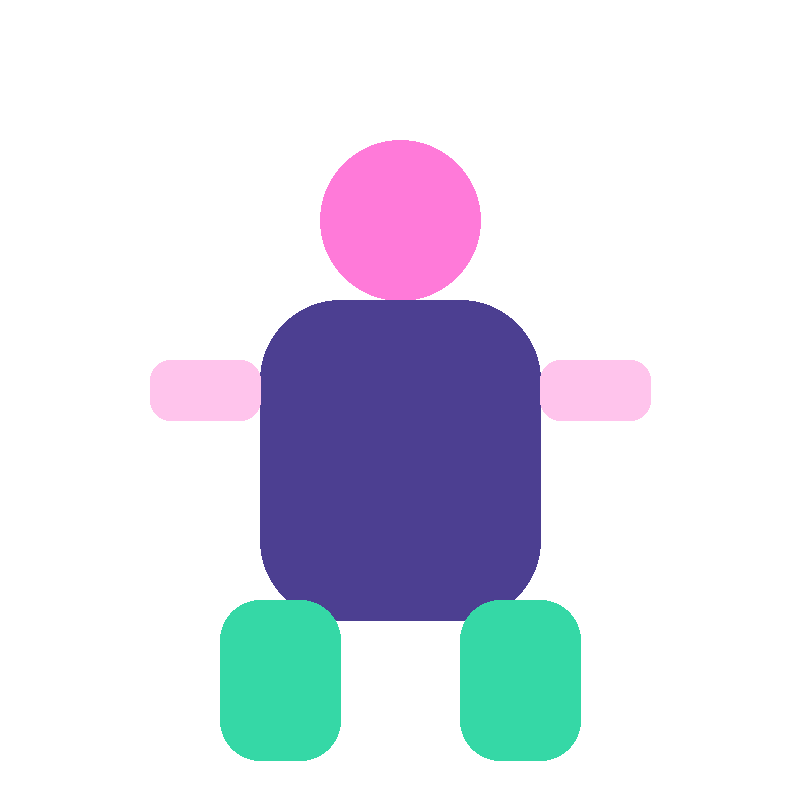 Stretching character illustration